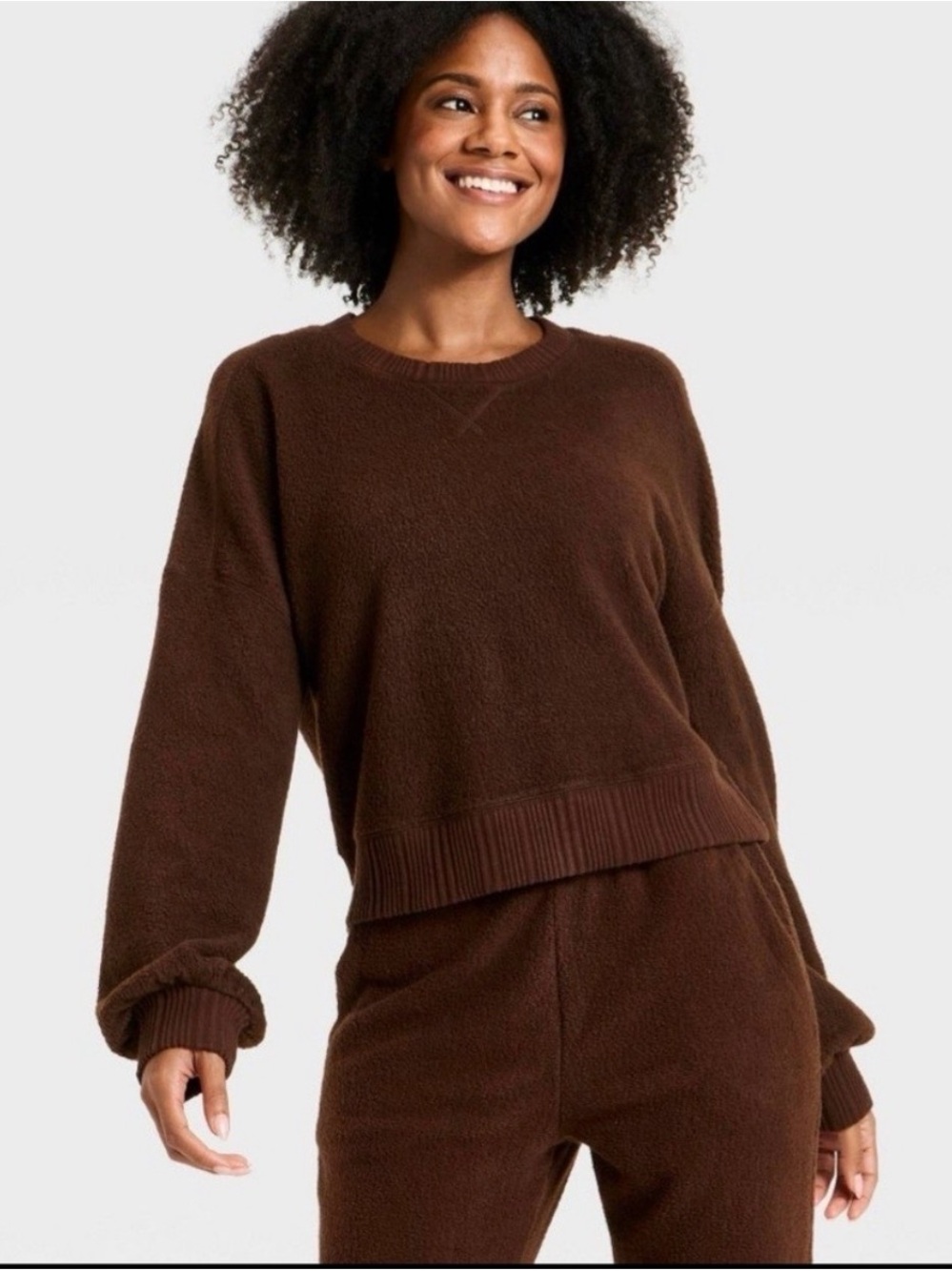 Auden Chocolate Brown Crewneck Sweater